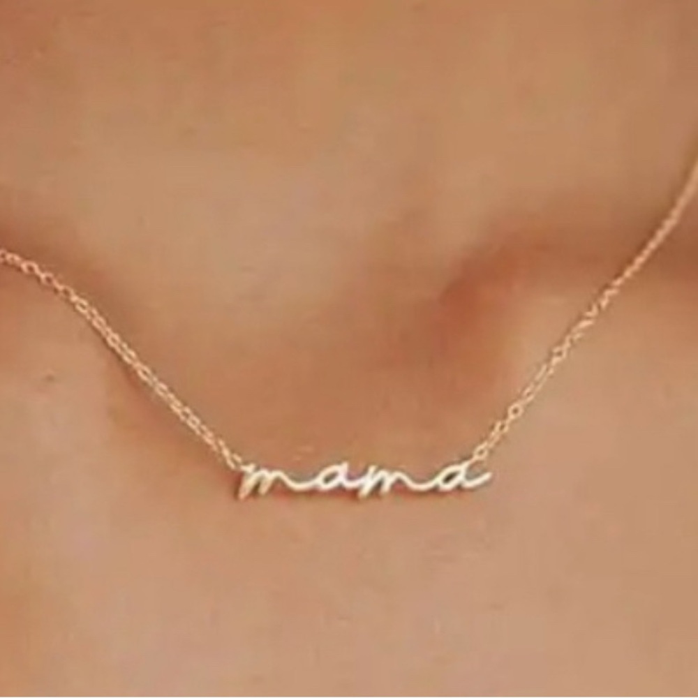 Mama Script Necklace